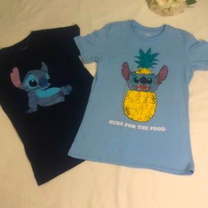 2 Disney stitch shirts size girls M